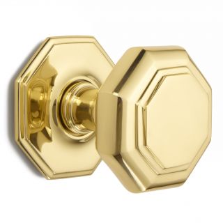 Flat octagon centre door knob