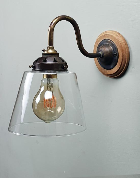 Selection of Single Wall Lights in Antiqued Brass