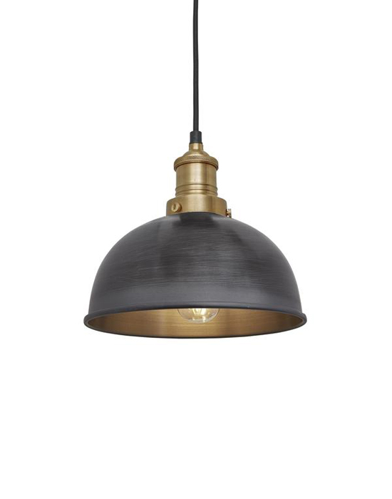 Brooklyn Vintage Small 8 inch Metal Dome Pendant