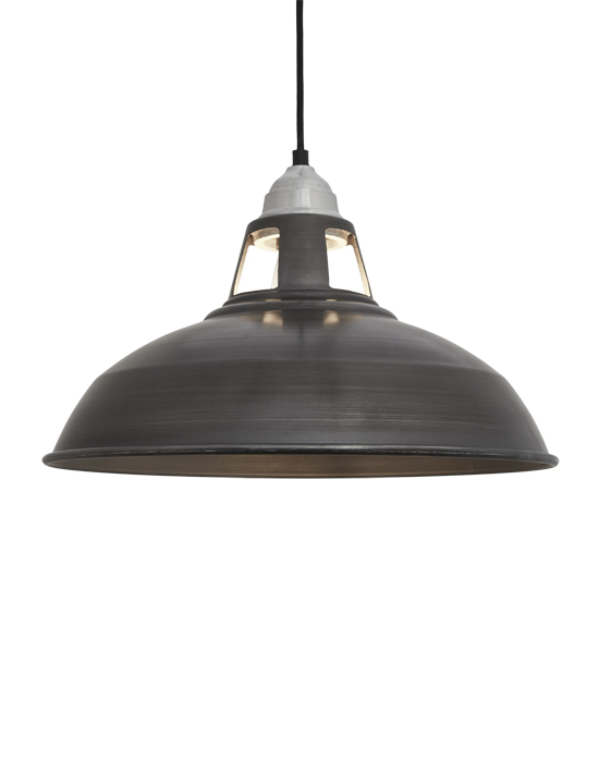Old Factory Slotted Vintage Pendant Light