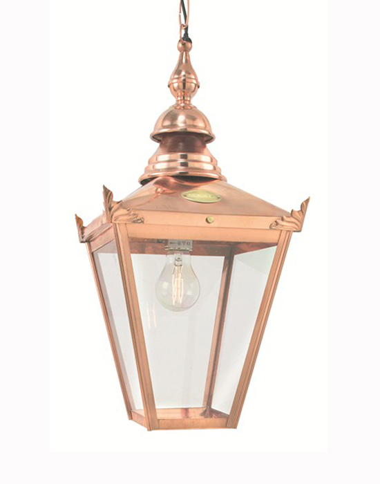 Copper pendant lantern