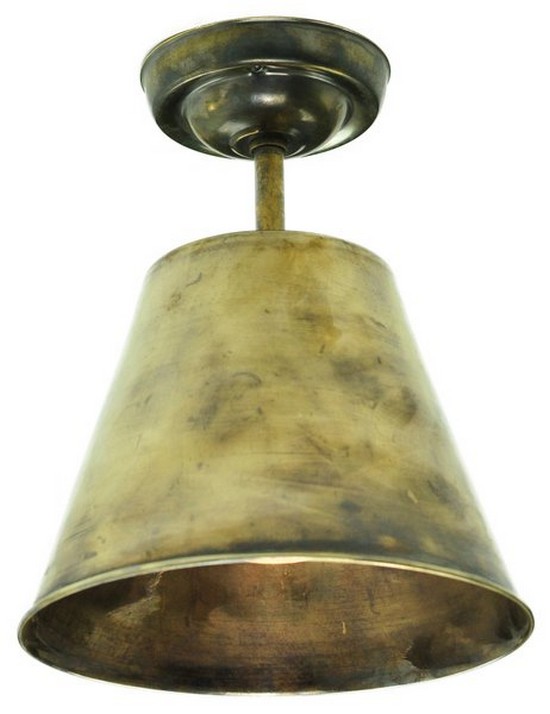 Map Room Flush Ceiling Pendant