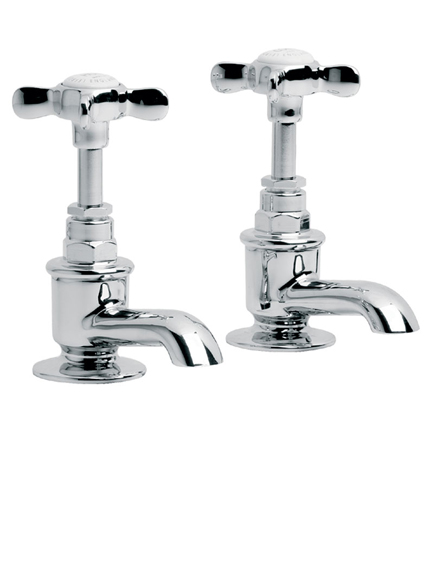 Lefroy Brooks Classic cloakroom short nose pillar taps LB1135