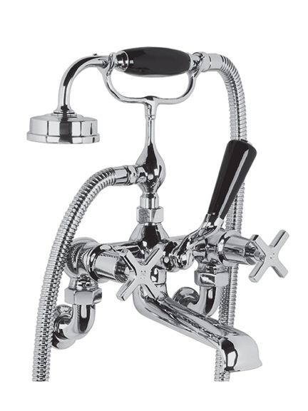 Lefroy Brooks Mackintosh wall mounted bath shower mixer with shower handset and cradle MH1166