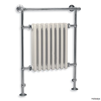 Lefroy Brooks Classic ball jointed cast-iron radiator towel warmer in white