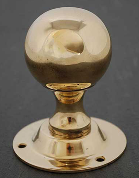 Brass classic round door knobs
