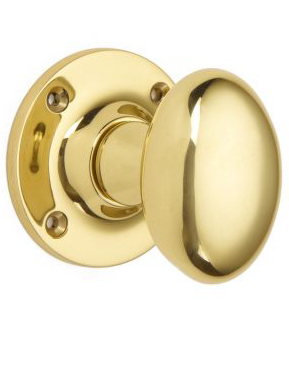 Oval door knob set