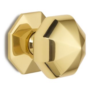 Octagonal centre door knob