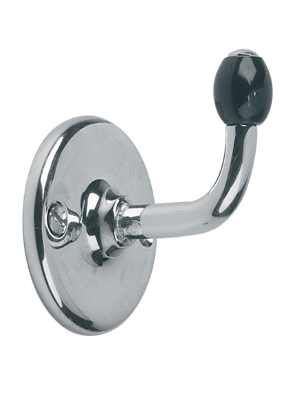 Lefroy Brooks robe hook with black ceramic acorn BK4512