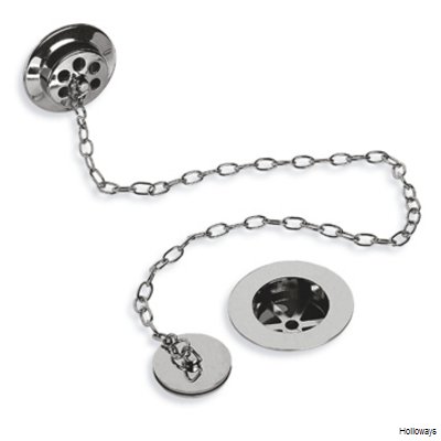 Lefroy Brooks Classic bath waste kit with overflow, plug and oval chain