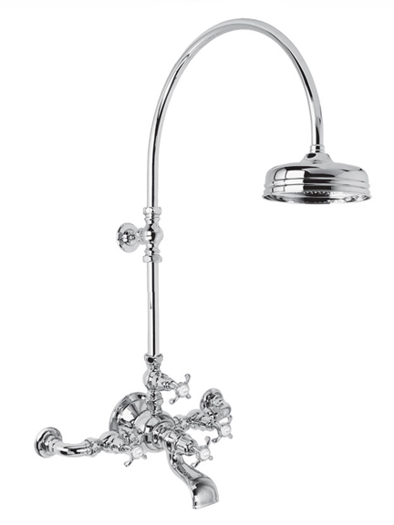 La Chapelle FH1156 wall mounted bath shower mixer with rise