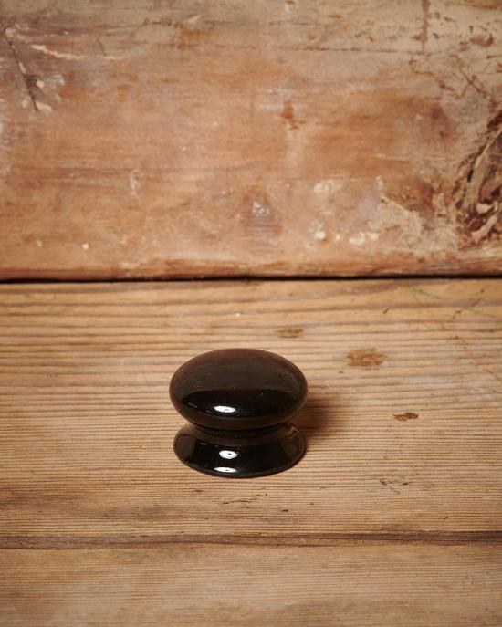 Ceramic cupboard knob, black