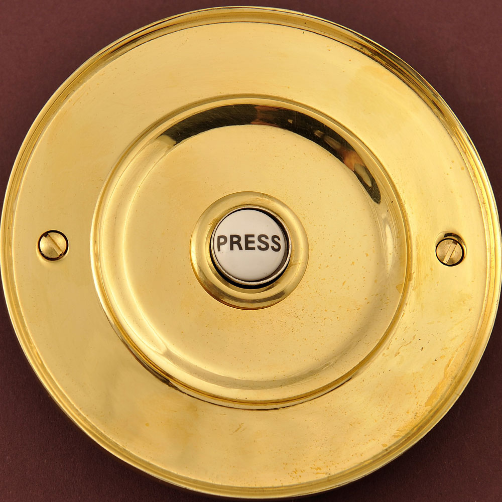 Large Brass Bell Push