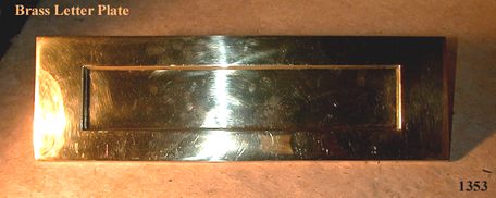 Letter Plate, Brass Plain