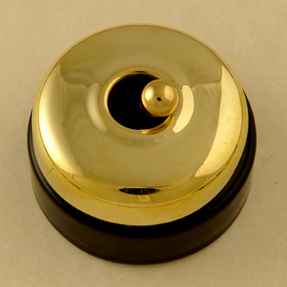 Plain Black and Polished Brass Dolly Switch