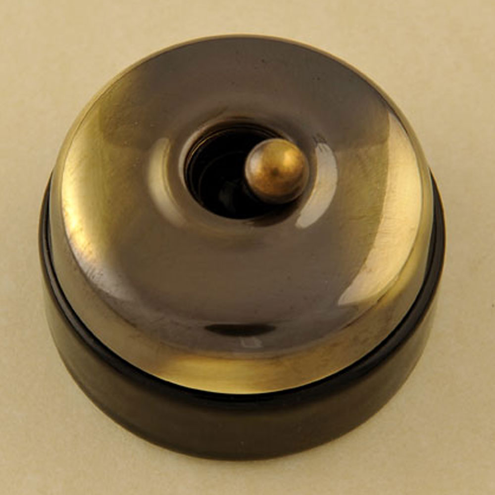 Plain Black and Antiqued Brass Dolly Switch