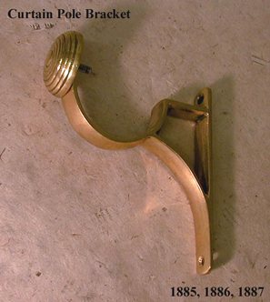Curtain Pole Bracket - Brass