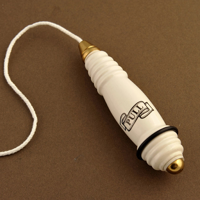 Ceramic Light Pull - brass
