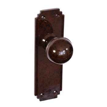 Pair of round Bakelite door knobs