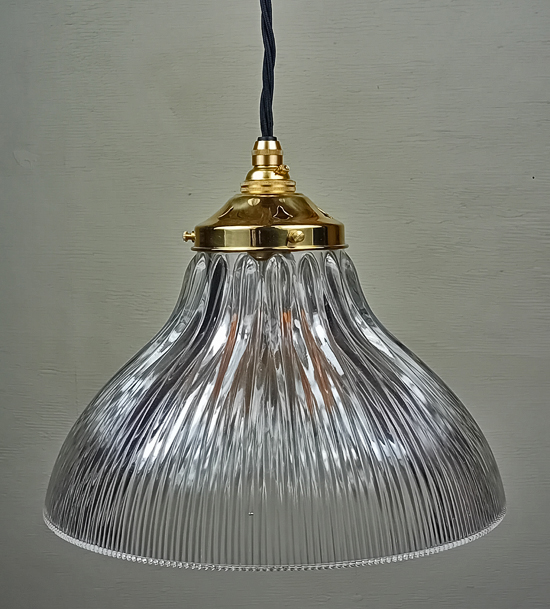 Prismatic Holophane Pendant