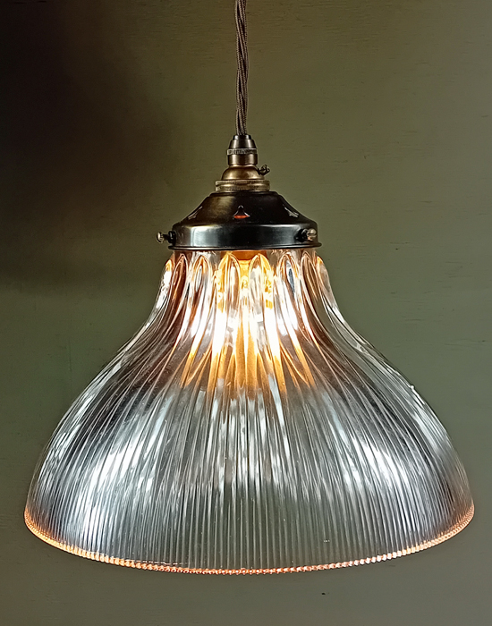 Prismatic Holophane Pendant