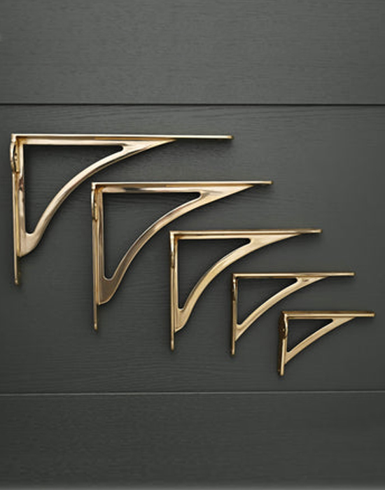 Ironbridge Shelf Bracket - Cast Brass - Polished