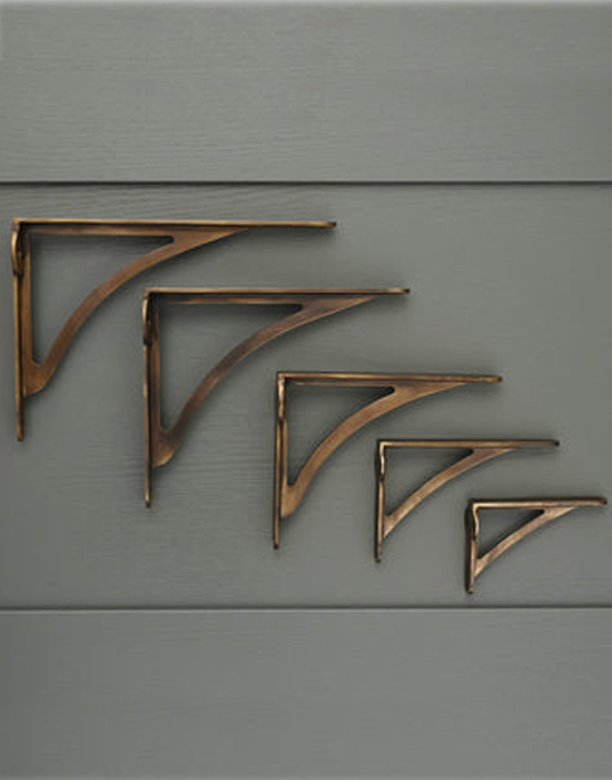 Ironbridge Shelf Bracket - Cast Brass - Antiqued