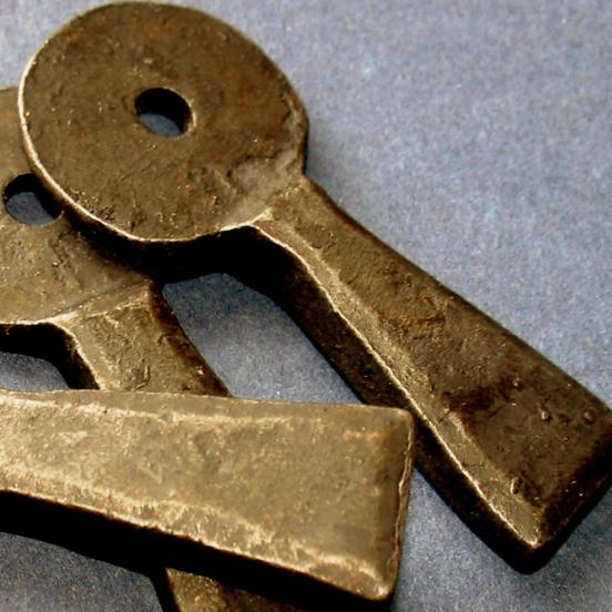 Latch Lock or Privy Drop, Forged Iron.