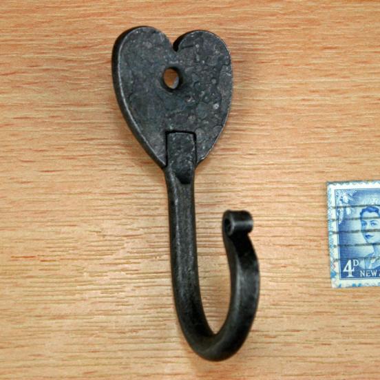 Hook - Iron - Heart Shaped- Holloways Period House Shop