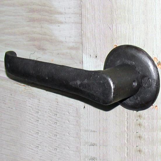 Iron Lever Handle - Round Backplate